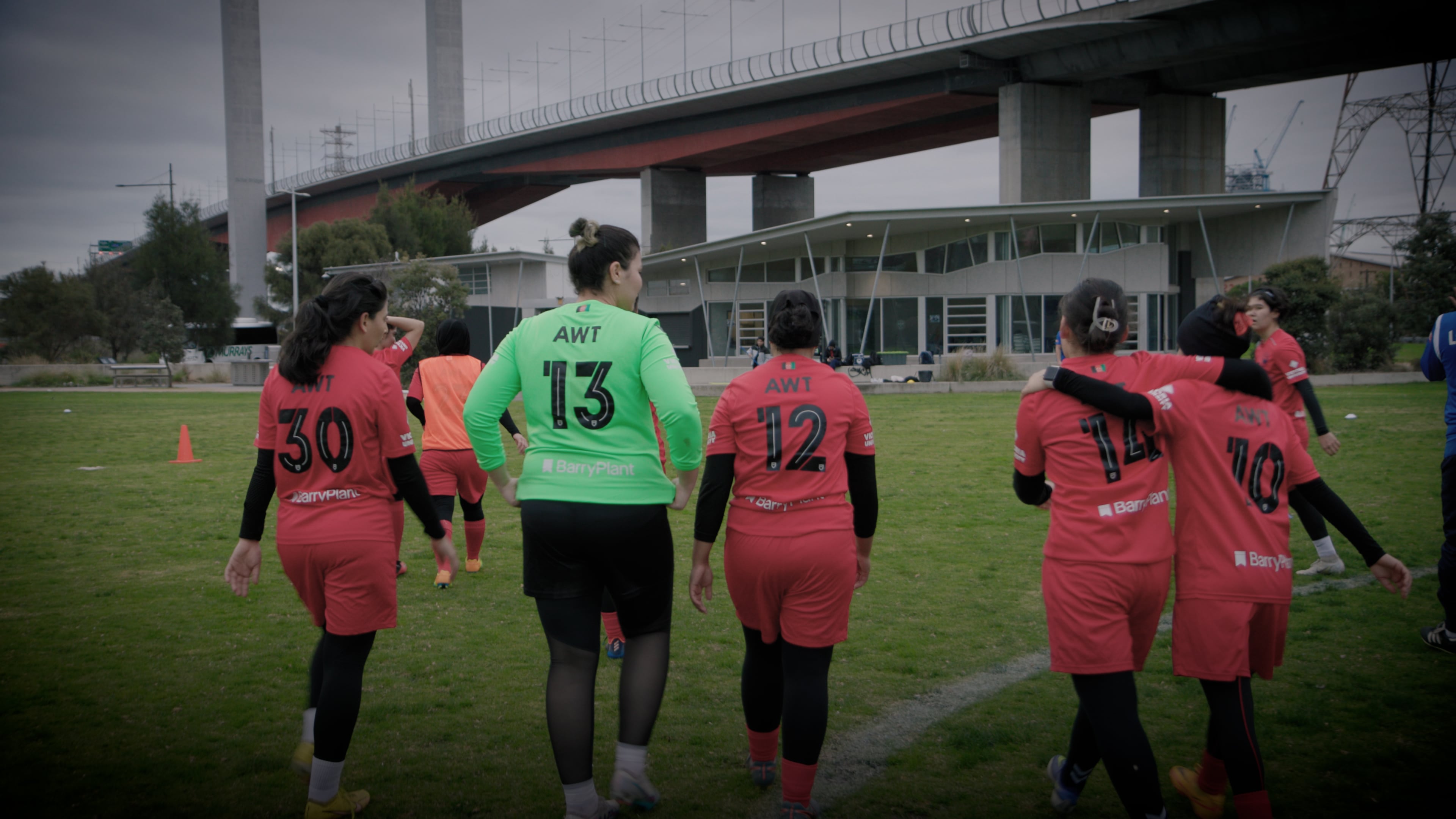 The Afghan Women's National Football Team training in Melbourne, Australia. 
