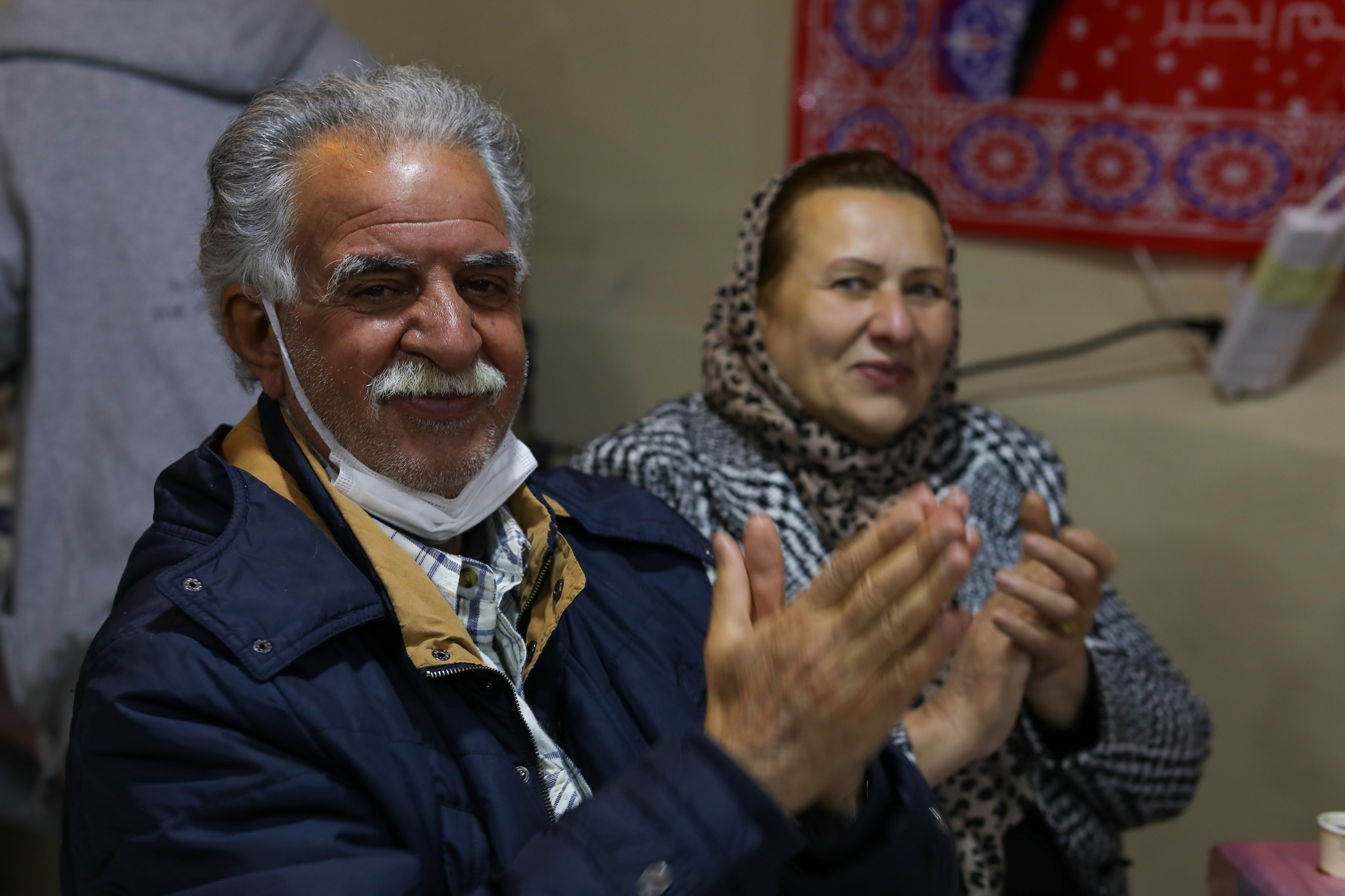 Firas, an Iraqi refugee living in Jordan, is pictured with his wife during a ‘Ramadan Night’ at UNHCR Jordan’s Nuzha Community Centre.