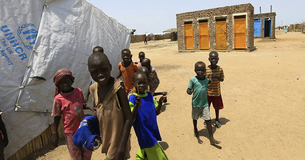 A family’s latrine