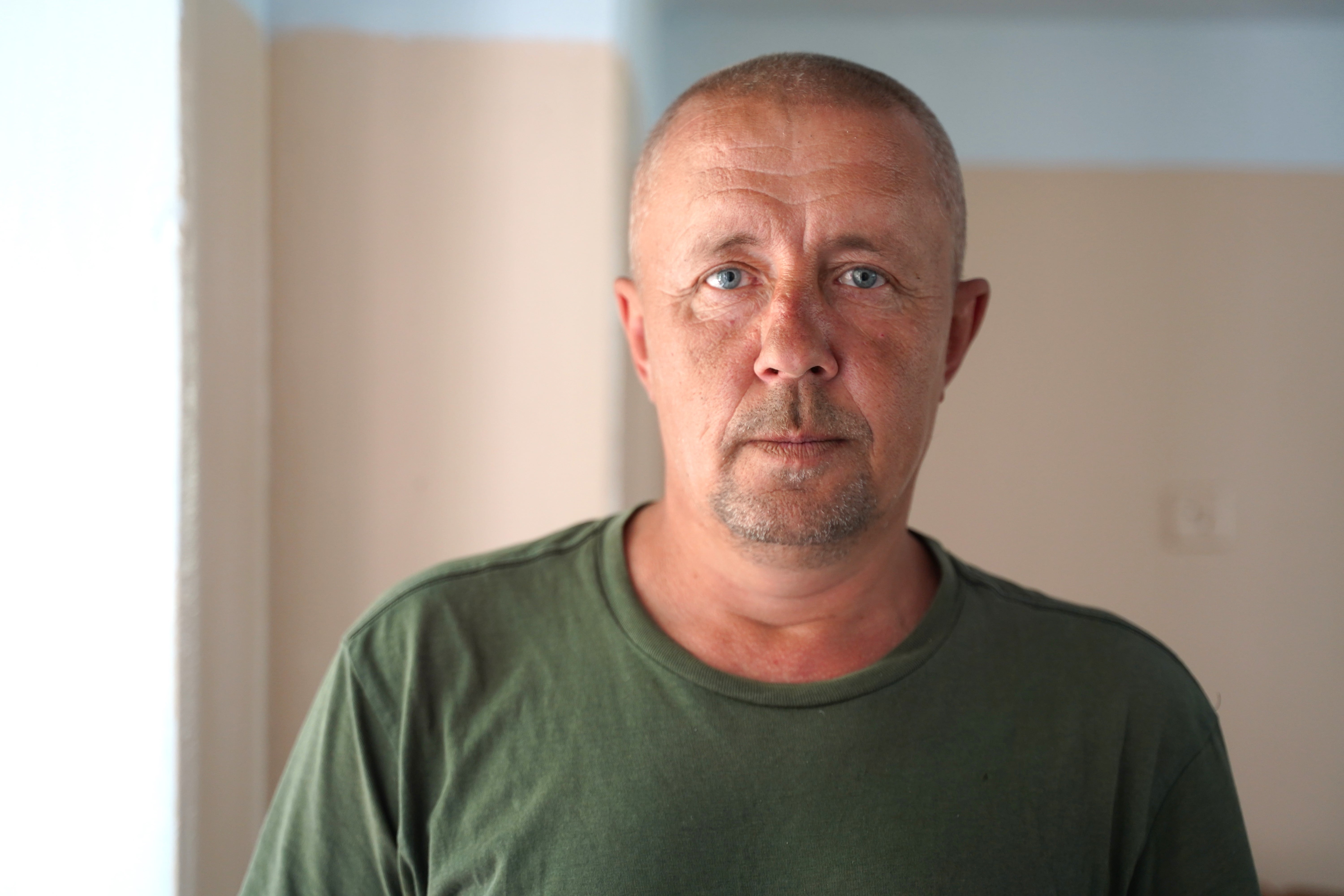 Serhii was forced to evacuate his home after the Kakhovka Dam collapsed. 