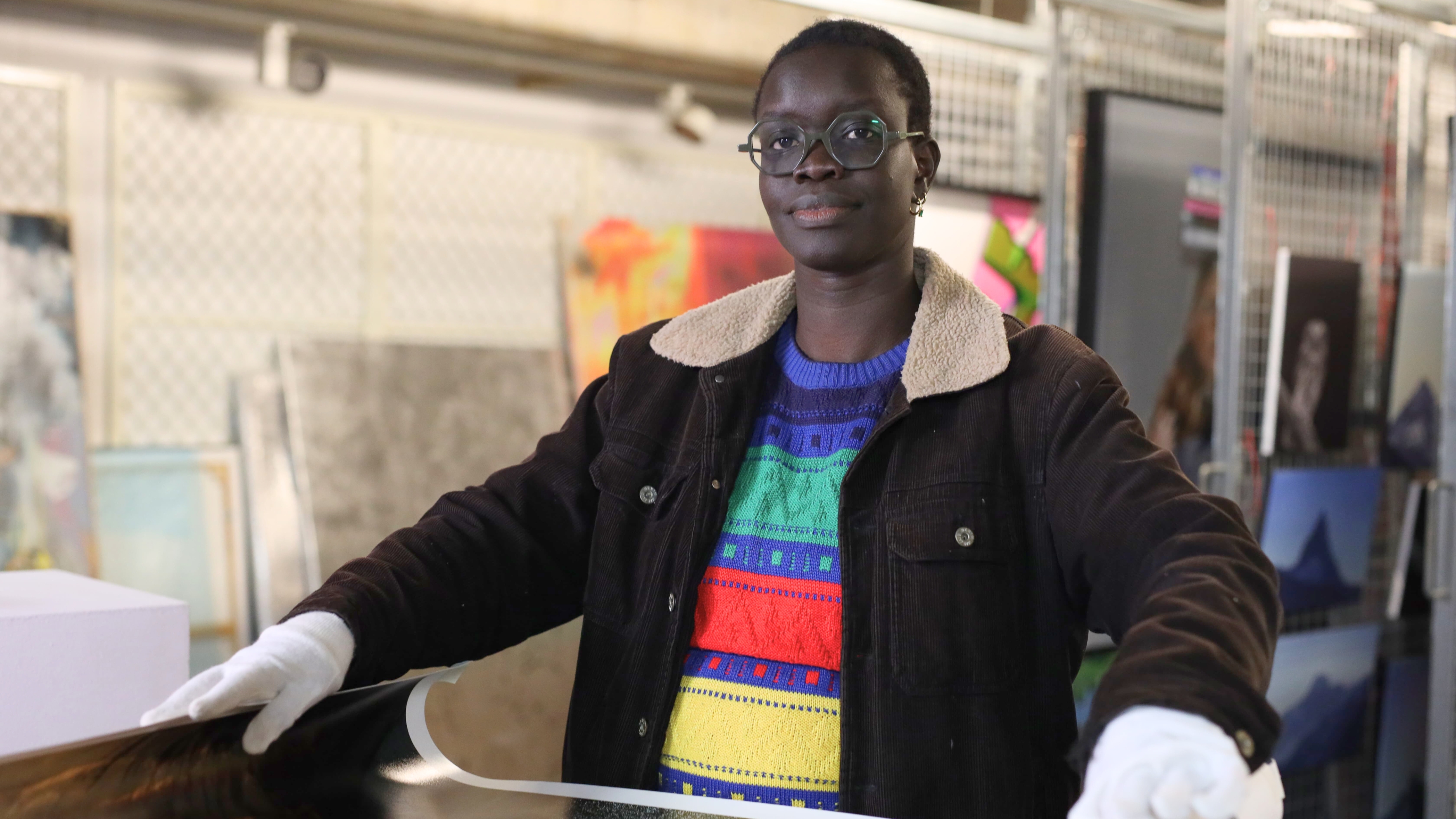 Australia. Atong Atem in her studio